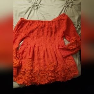 orange blouse